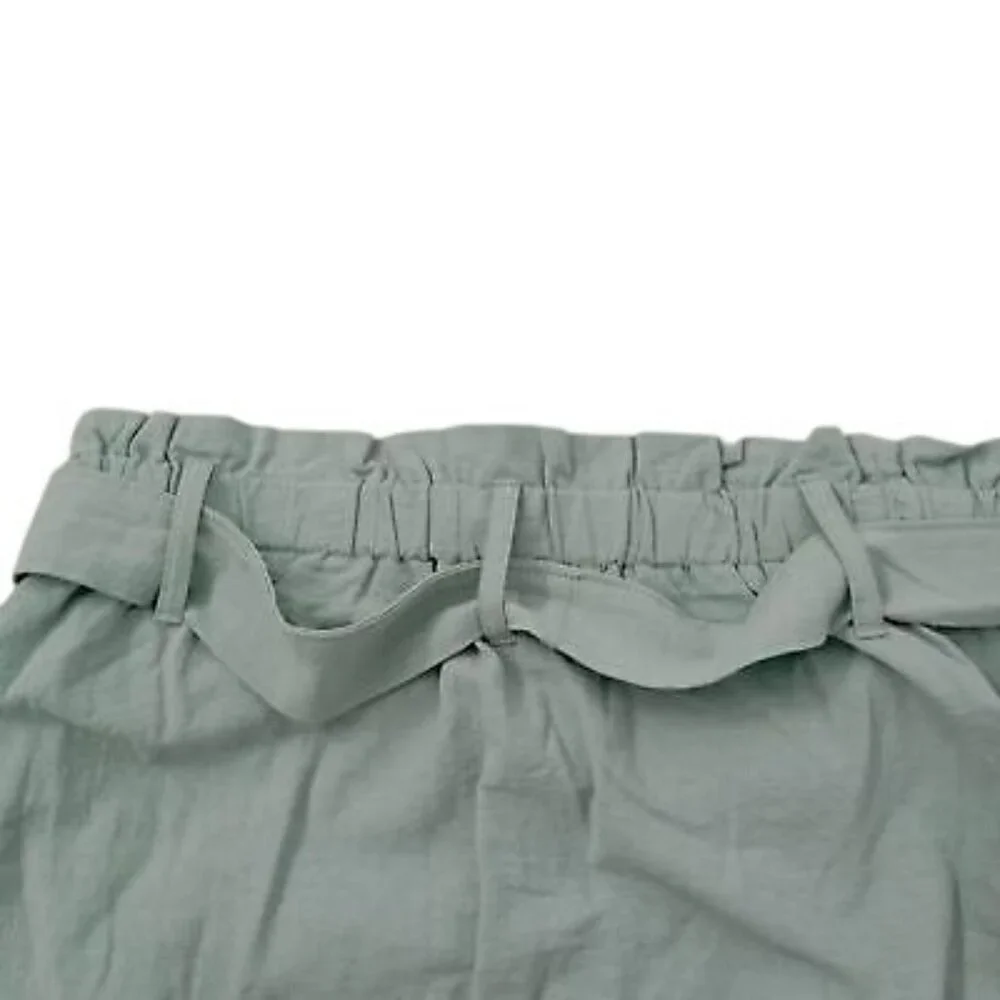 Hesperus Skirt Womens Light Green Cotton With Button Front Pockets Size L Casual